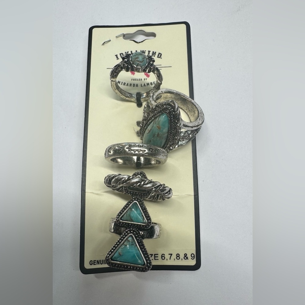 Idyllwind Silver and Turquoise Ring Set